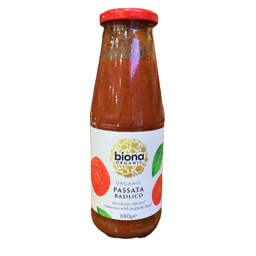 Salsa de Tomate Passata Basilico de Biona Organic 680 gr