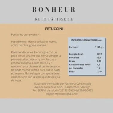 Fetuccini Keto de Bonheur 4 porciones