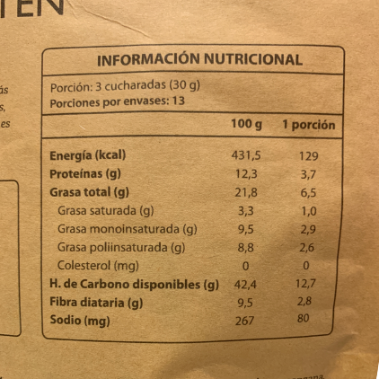 Granola Premium Sin Gluten y Sin Azúcar Don Granola 400 gr