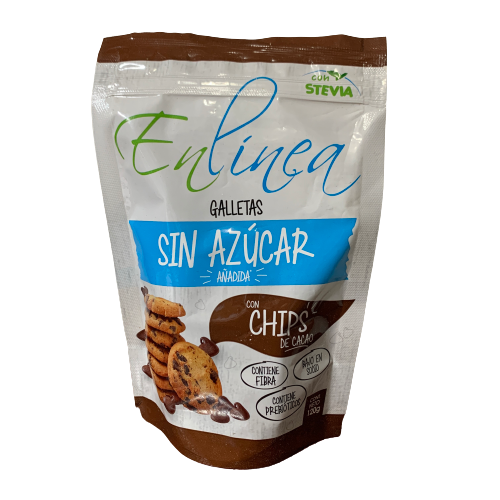 Galletas Sin Azucar Chips de Cacao 120 gr. En Linea