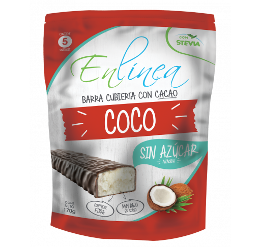 Barra Cubierta con Cacao y Coco En Línea 170 gr