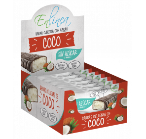 Barras Cubiertas con Cacao y Coco En Línea caja 20 un