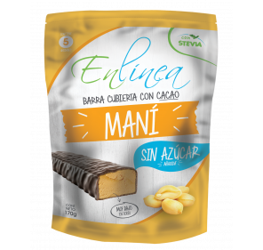 Barra de Maní Cubierta con Cacao En Línea 170 gr