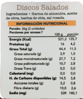 Discos Artesanales Salados Keto Fain 150 gr