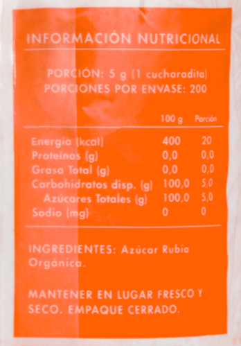 Azúcar Rubia Orgánica Manare 1 Kg