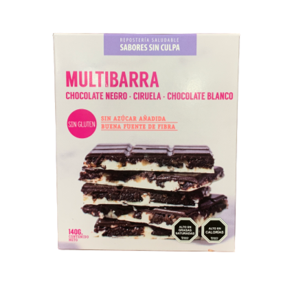 Chocolate Multibarra con Ciruelas y Chocolate Blanco 140gr